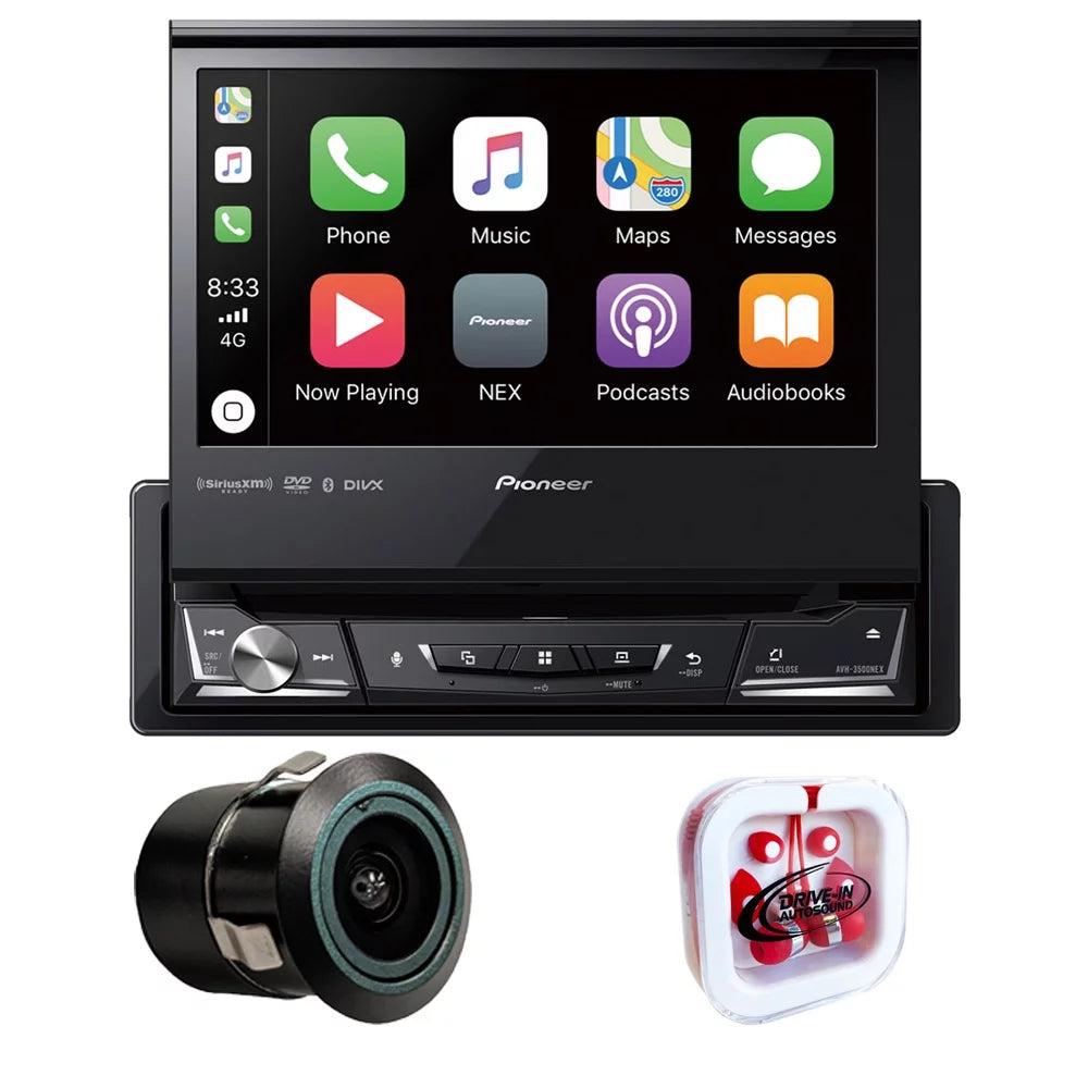 & Bullet Single-DIN 7" Camera Free DVD New AVH-3500NEX Receiver Pioneer